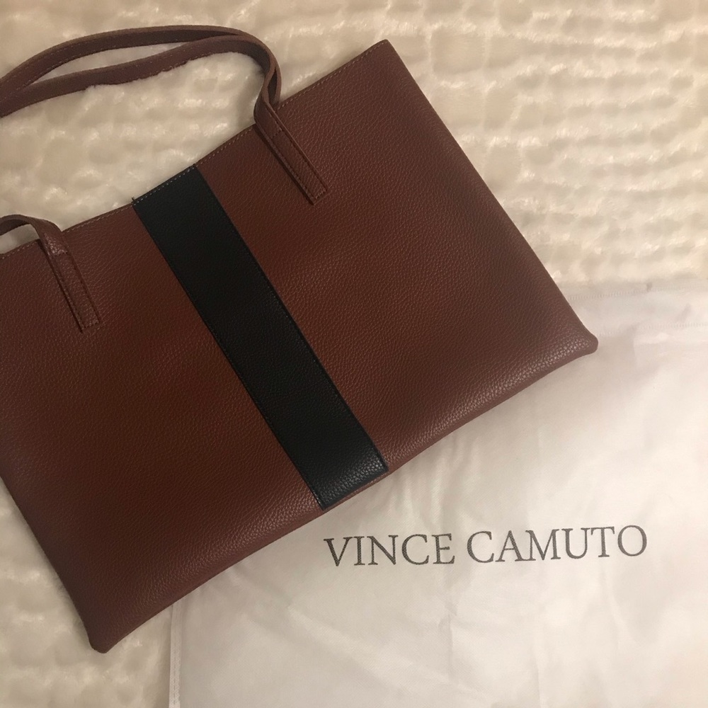 Vince Camuto Tan and Black Tote Bag